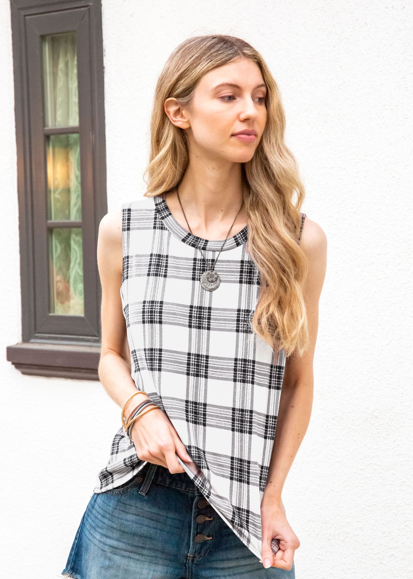 MINT PLUS PINK Women's Summer Loose Tank Sleeveless Animal Print Pattern Crew Neck Tunic Blouse Camisole Top_