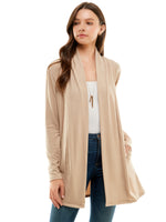 Women's Casual Lightweight Open Front Cardigans with Pockets and Formal Thin Kimono Duster Sweater Cardigan