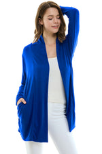 Women's Casual Lightweight Open Front Cardigans with Pockets and Formal Thin Kimono Duster Sweater Cardigan