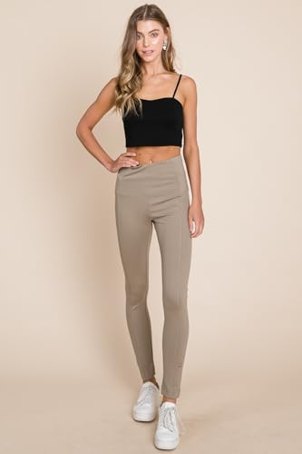 MINT PLUS PINK Womens Yoga Gym Dress Pants - Stretch Workout Crossover V Back Leggings for Women Crossover High Waisted Pants