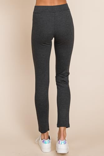 MINT PLUS PINK Womens Yoga Gym Dress Pants - Stretch Workout Crossover V Back Leggings for Women Crossover High Waisted Pants
