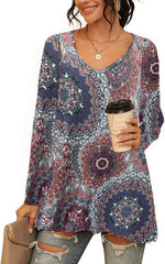 MINT PLUS PINK Womens Casual Flattering Long Sleeve Dressy Casual Comfy Blouse Loose Fit Flowy Tunic Tops