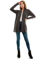 Women's Casual Lightweight Open Front Cardigans with Pockets and Formal Thin Kimono Duster Sweater Cardigan