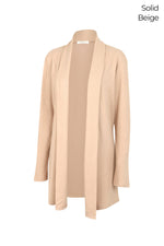 Women's Casual Lightweight Open Front Cardigan and Soft Basic Drape Long Sleeve Sweater Coat (S-3XL)