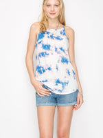 Women's Tank Casual Halter Spaghetti Strap Flowy Printed Vest Shirts Sleeveless Summer Tee Blouses