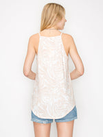 Women's Tank Casual Halter Spaghetti Strap Flowy Printed Vest Shirts Sleeveless Summer Tee Blouses