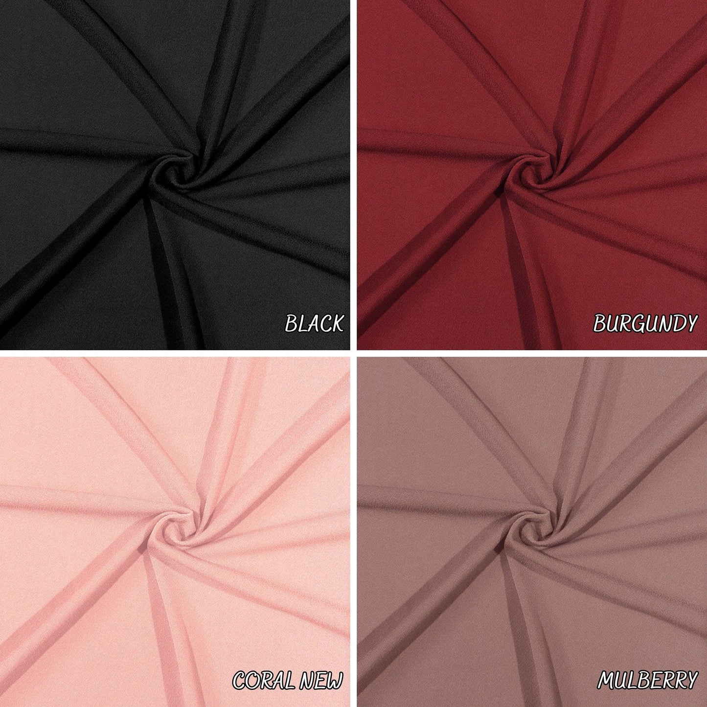 K-crepe/Knit Solid Color Textured Poly. 60" width. Fabric By The Yard.