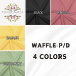 WAFFLE-P/D fabric. Solid Color Pattern Textured Fabric.| sweater fabric | polyester | knit fabric | fabric by the yard
