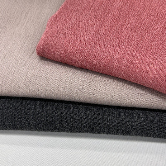 Premium Washed Crepon Fabric -60" width. Fabric By The Yard. Ideal for Summer Garments