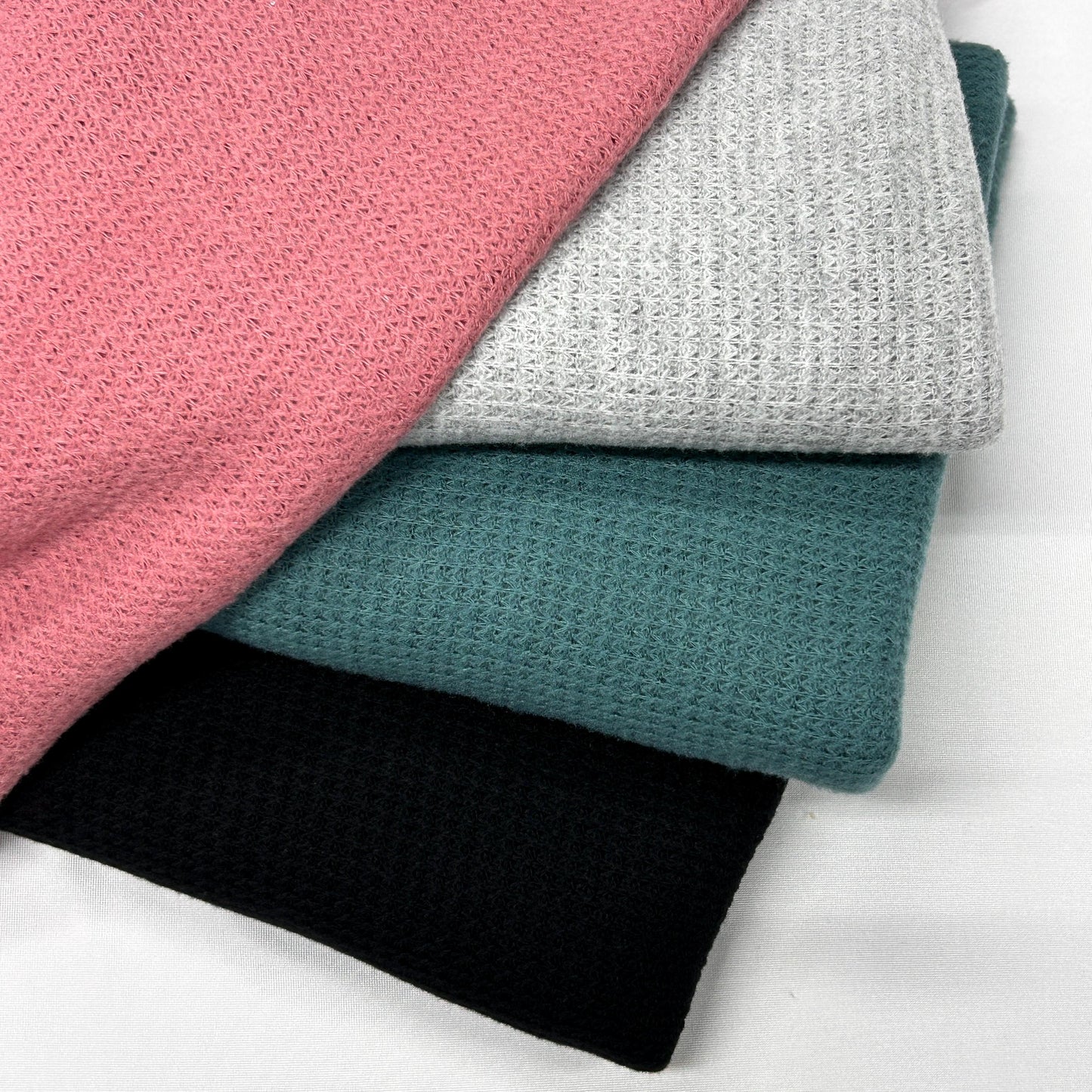 Waffle NET KNIT Brushed Fbric. hacci fall fabric Solid Color Pattern Textured Fabric by the yard.