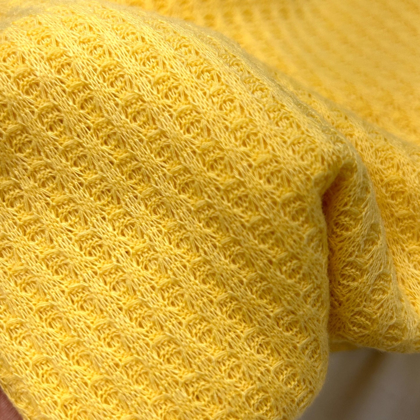 WAFFLE-P/D fabric. Solid Color Pattern Textured Fabric.| sweater fabric | polyester | knit fabric | fabric by the yard