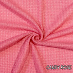 JM-Hacci Solid Color Repeated Pattern Poly Fabric.fall fabric weater, cardigan fabric. pink fabric.