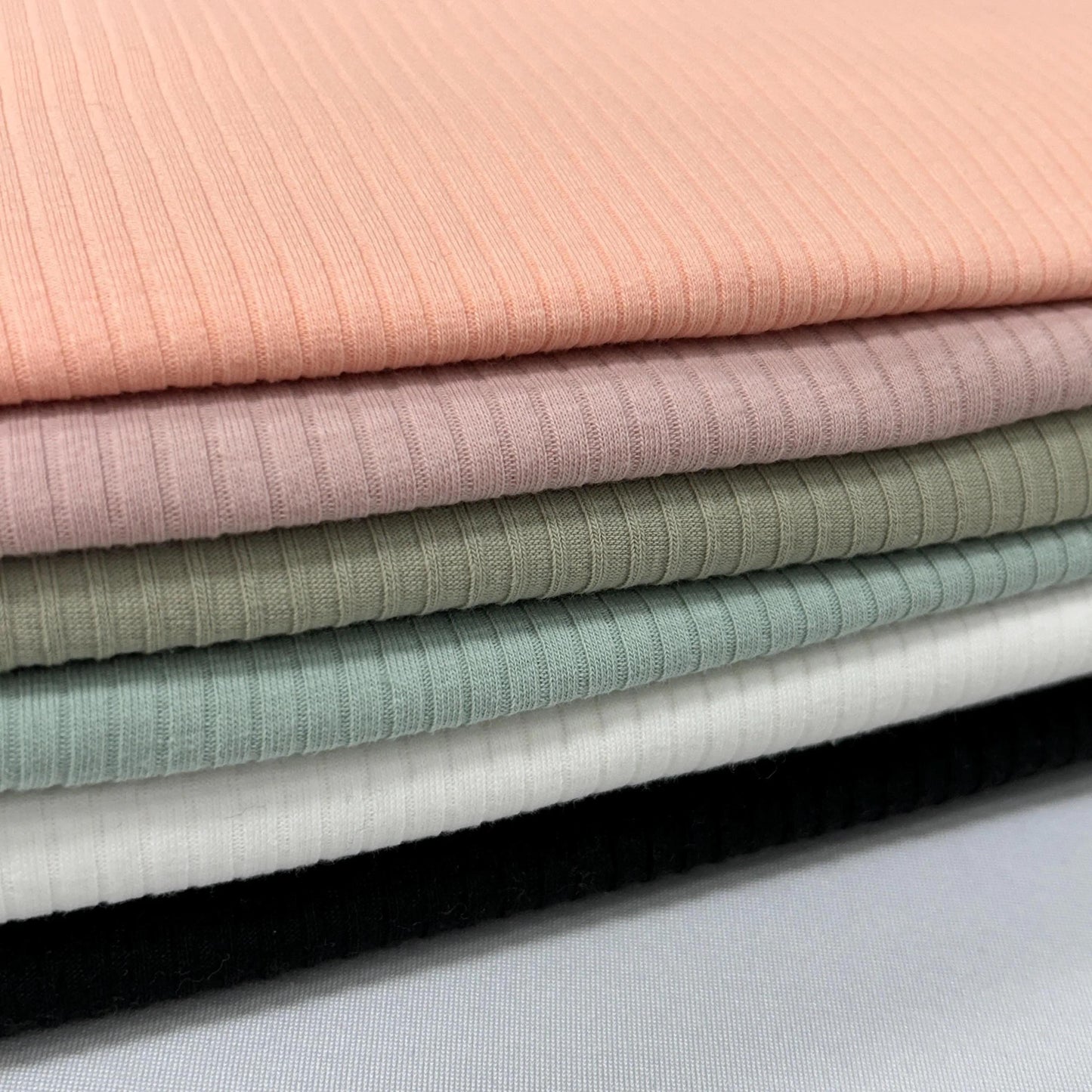 5x2 Cotton Rib Solid Color. 60" width. Fabric By The Yard. Material for Clothing Trim, Cuffs, Collars - Soft T-Shirts /CK