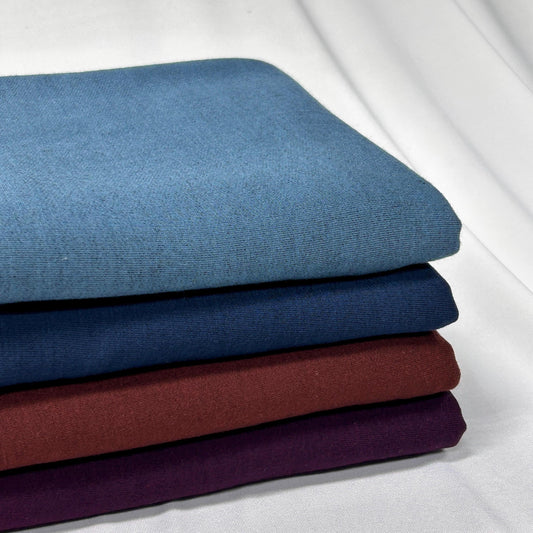 Two Face F/T Solid Color. French terry.60" width. Fabric By The Yard.