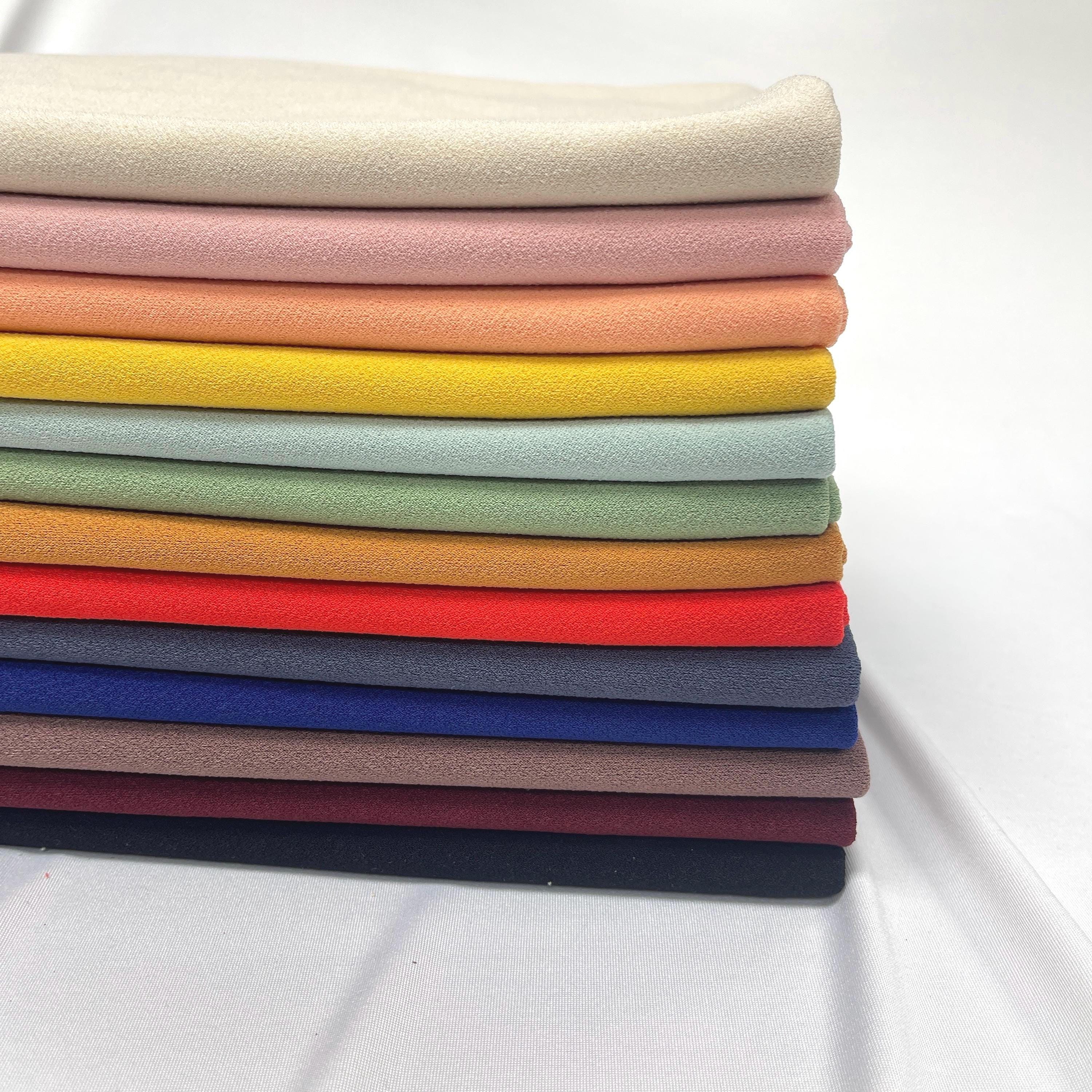 K-crepe/Knit Solid Color Textured Poly. 60" width. Fabric By The Yard.