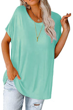 Womens Oversized Tops Crew Neck Short Sleeve T Shirts