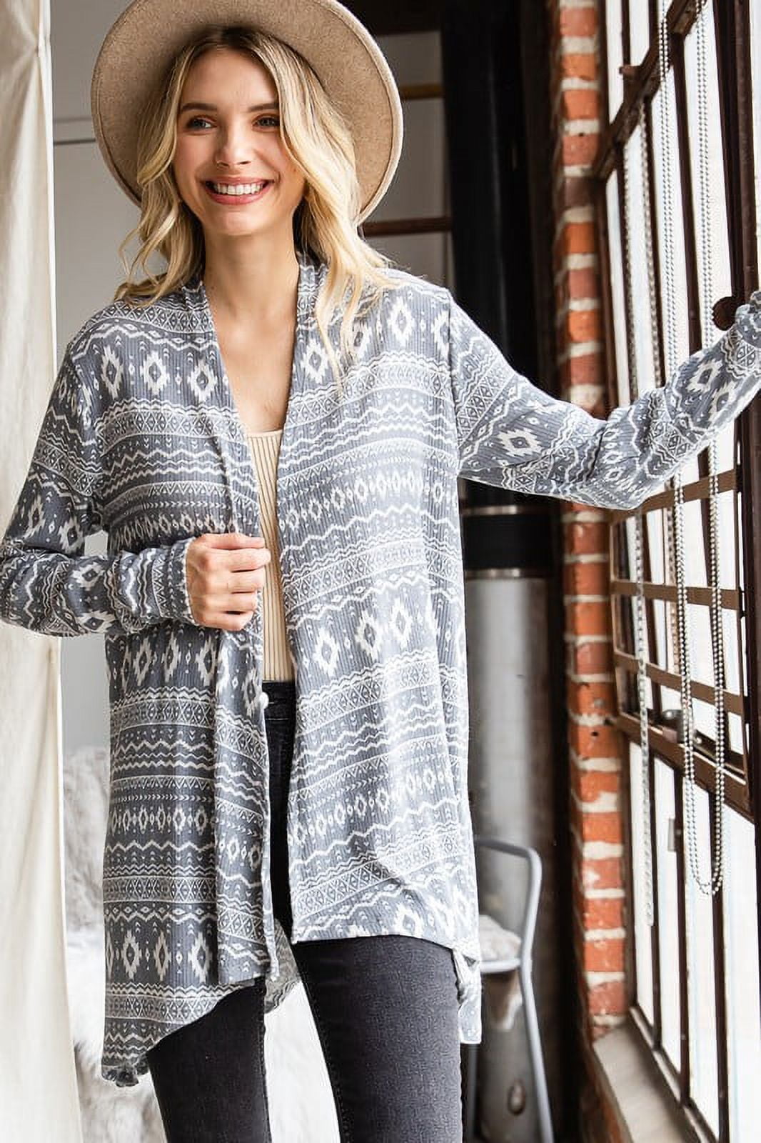Mint Plus Pink - Boho Bliss Open Front Cardigan - Rayon Fabric, 2 Colors